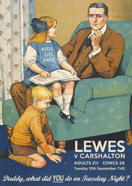 Les posters de match, la marque de fabrique du Lewes FC.